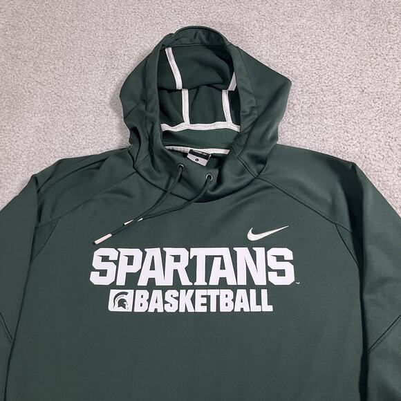 Michigan State Spartans Hoodie Mens Large Nike Elite Sweatshirt Team Issued - Picture 11 of 14